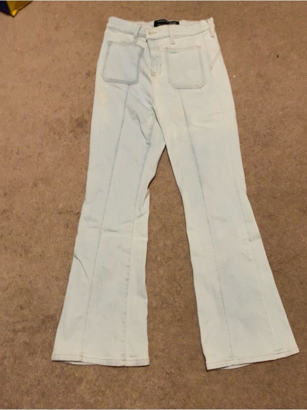 Veronica Beard Light Blue High-Rise Flare Jeans size 27